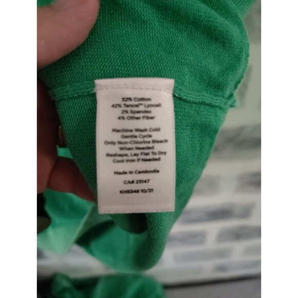 Talbots Charming Cardigan Set Sz 1X Green Classic Layered Casual Workwear Preppy - Picture 7 of 7